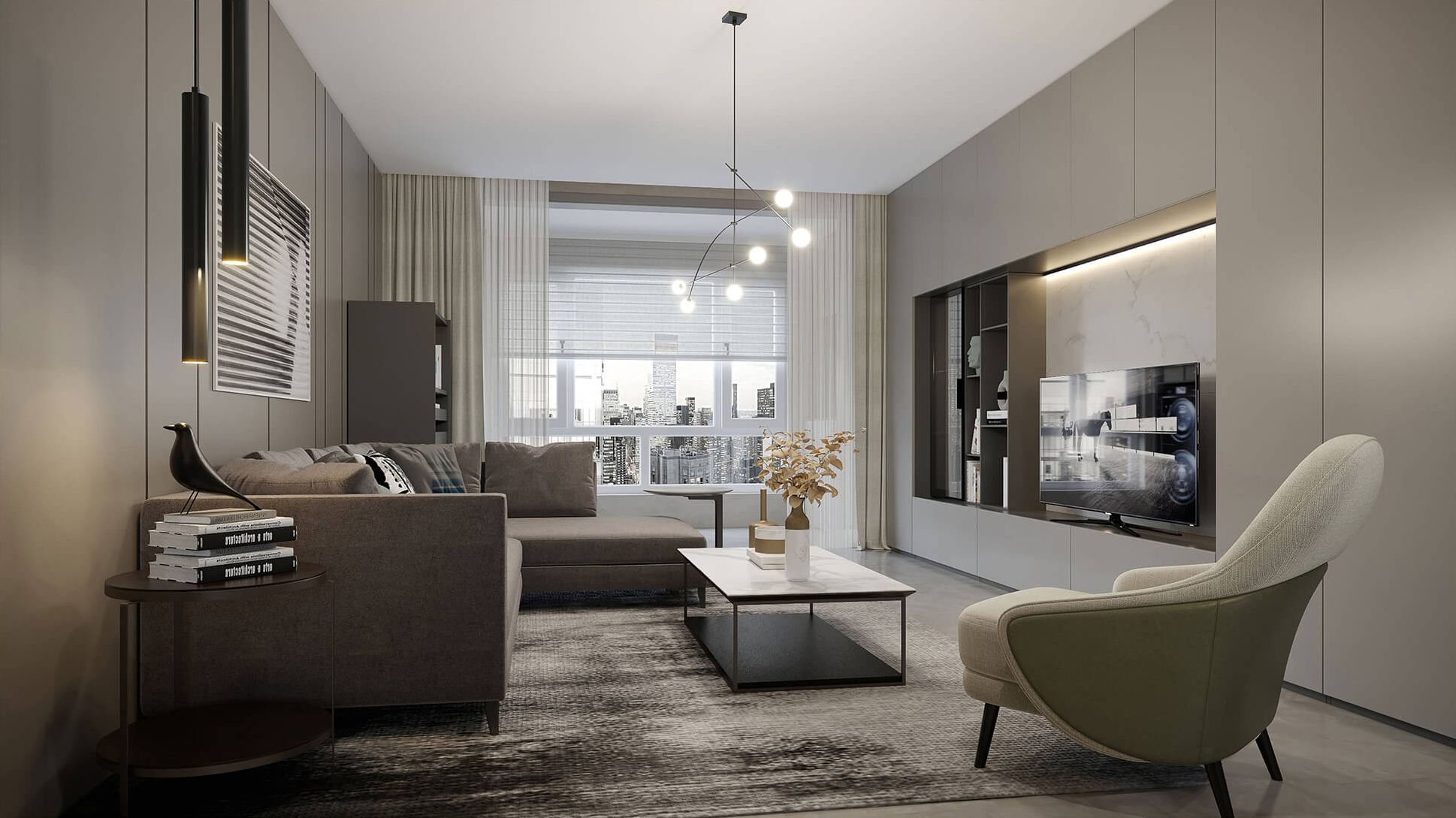 BOLONI fitted cabinetry and storage in a coordinated living space