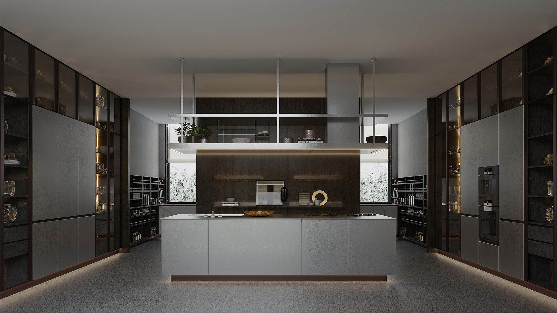BOLONI True Color kitchen with restrained grey and white cabinetry